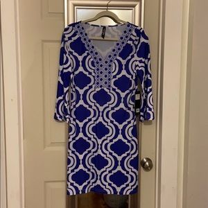 Royal blue Jersey knit dress.